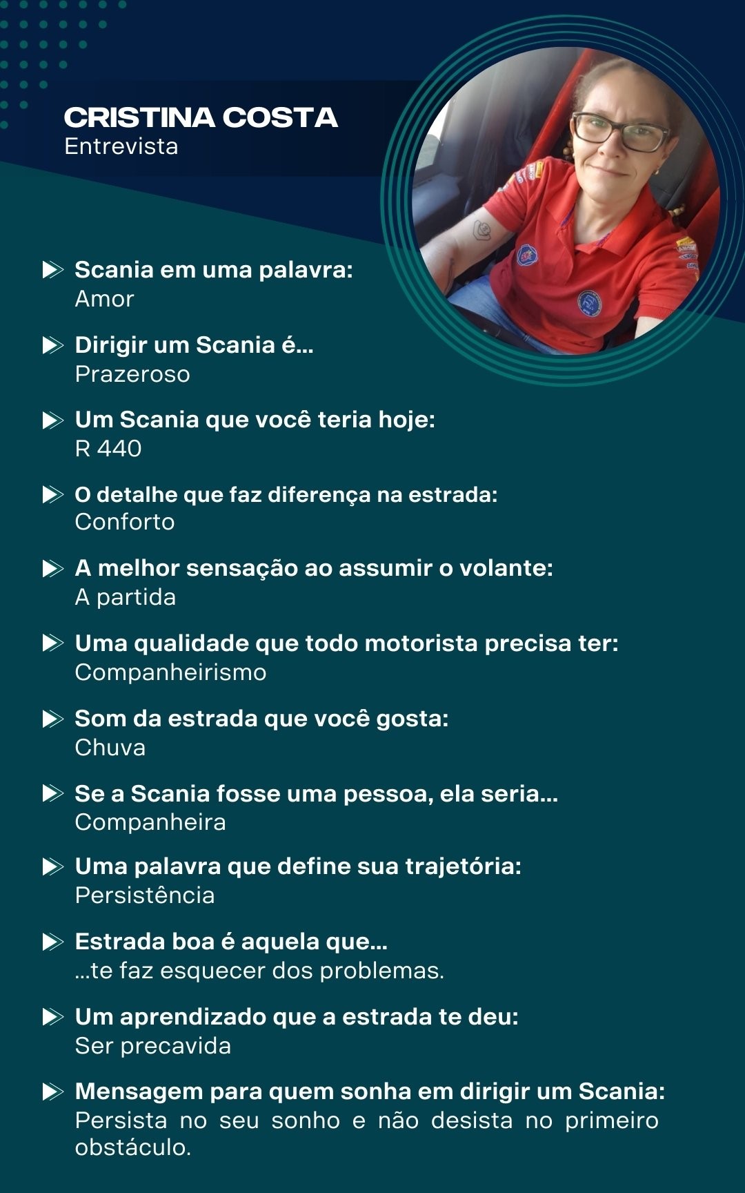 Cristina Oliveira em entrevista