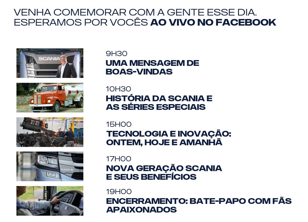 Programação de 63 anos da Scania